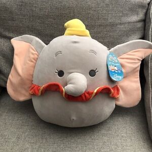 Squishmallows Gray Elephant with Yellow Hat